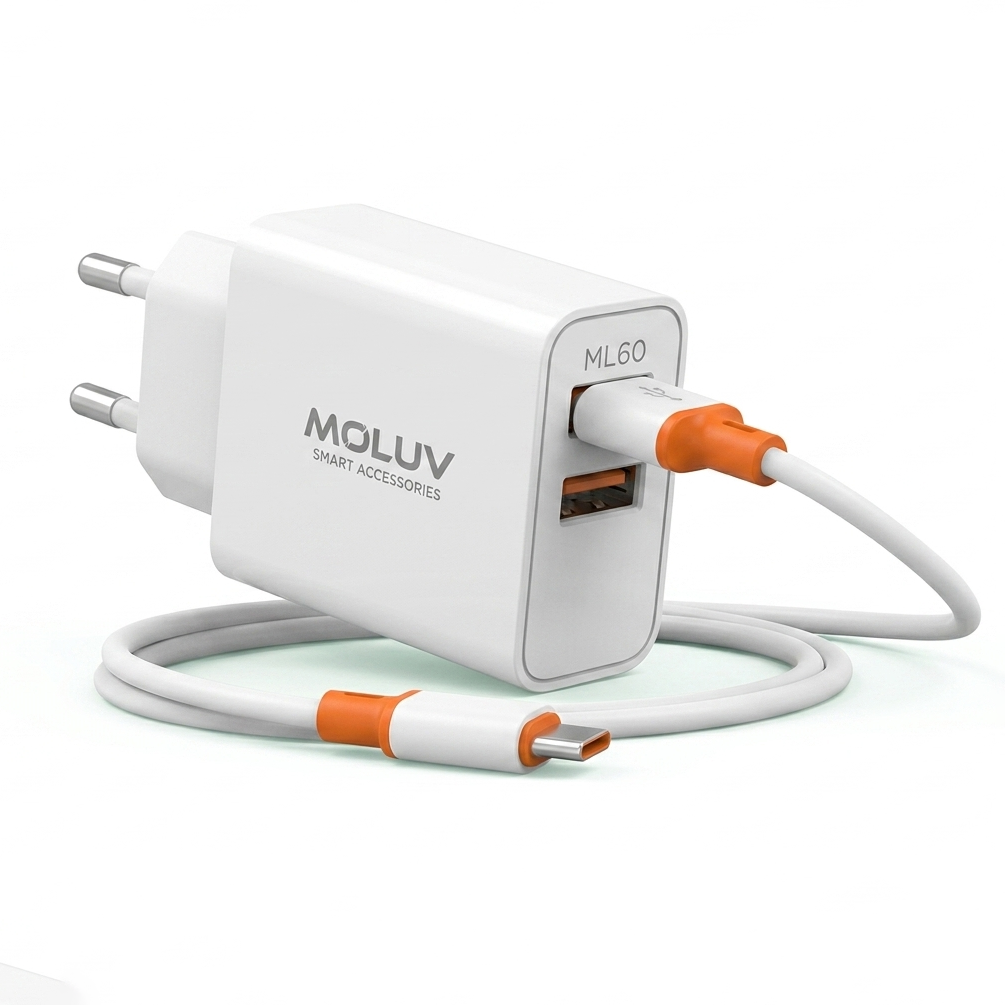 18w fast charger / dual usb output+cable