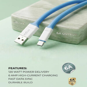 120W 6 Amp / DATA & CHARGING C-TYPECABLE
