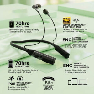 NECK BAND / SUPER SOUND QUALITY/ 70 HOUR PLAY TIME