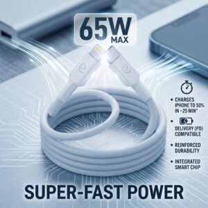 65W FLEET / C to iphone Charging Cable