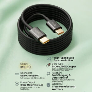 120W C to C DATA & CHARGING CABLE