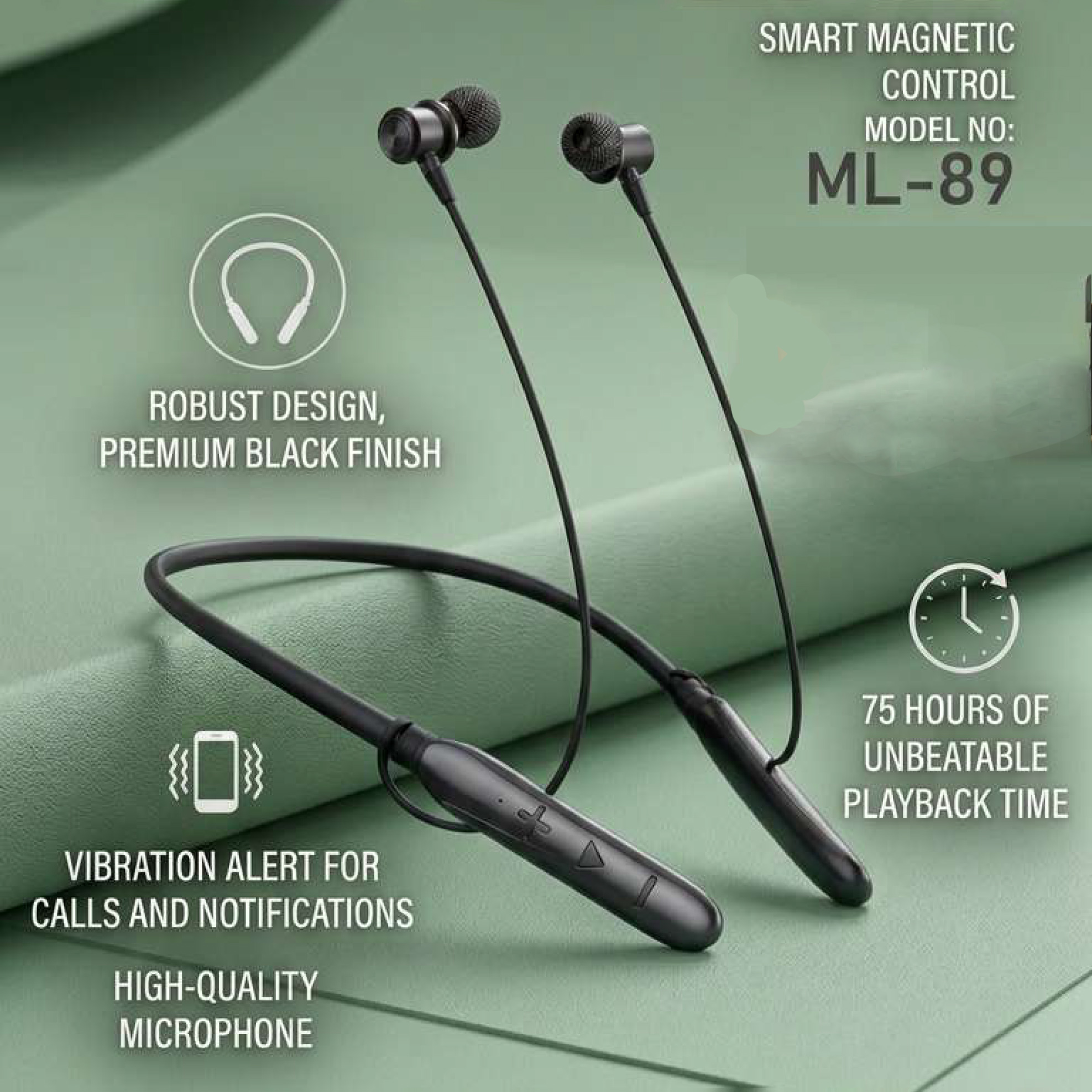 neckband real original sound quality / 75 hour music time
